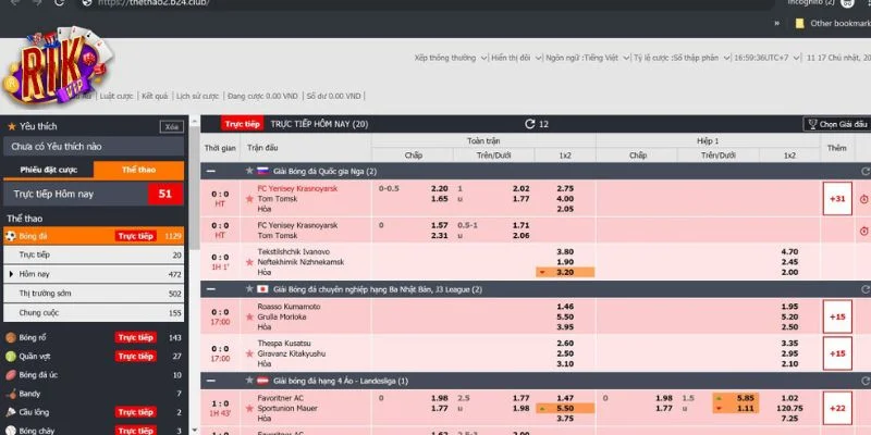 Thể Thao RIKVIP: Cá Độ Sôi Động, Kho Kèo Chơi Bùng Nổ 3 Tăng khả năng chiến thắng với bí quyết soi kèo thể thao RIKVIP.